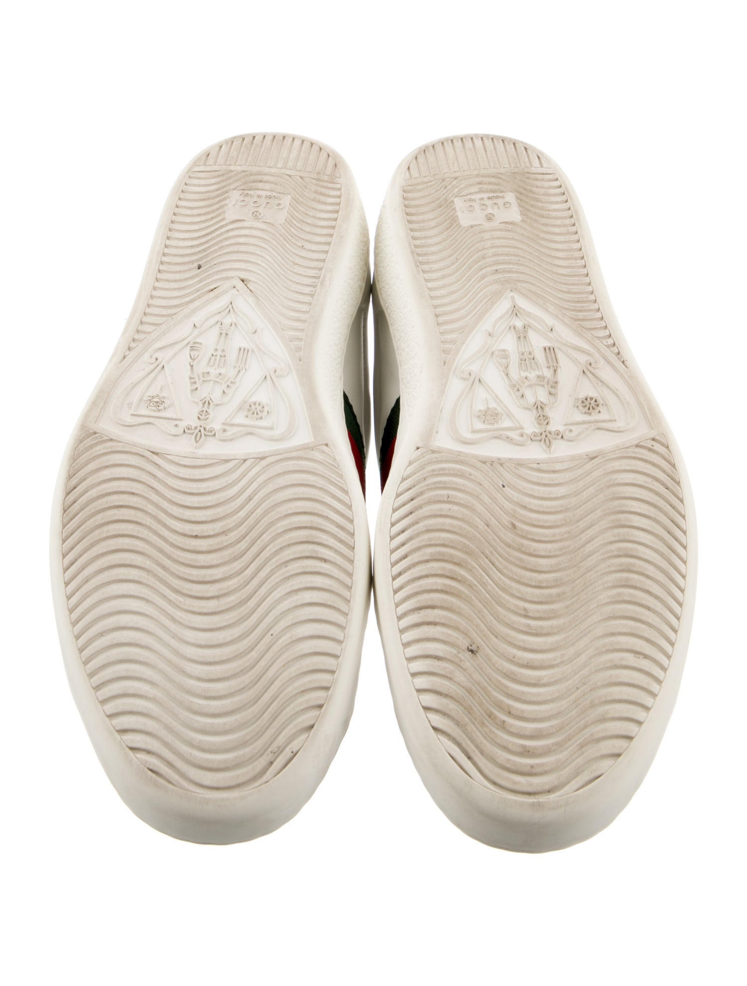 Gucci Web Accent Leather Sneakers